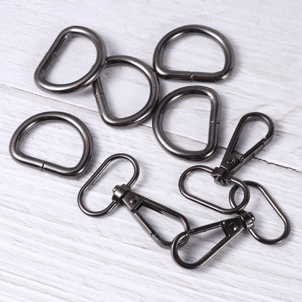 20PCS DIY Luggage Bag Accessory Sturdy Dog Buckle Creative Keychain Multi-purpose Bag Buckle for Home Outdoor Use Black