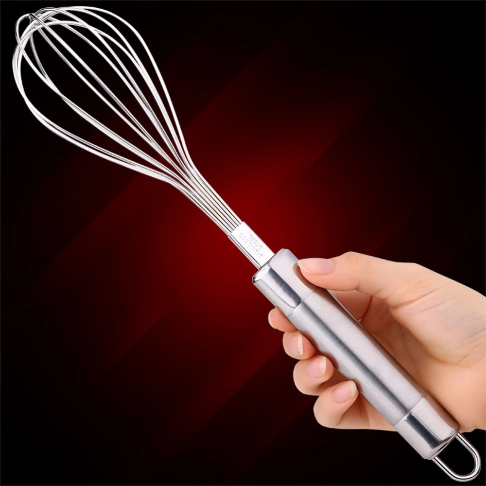 2pcs Stainless Steel Egg Beater Manual Whisk Hand Egg Mixer Beater Kitchen Gadget