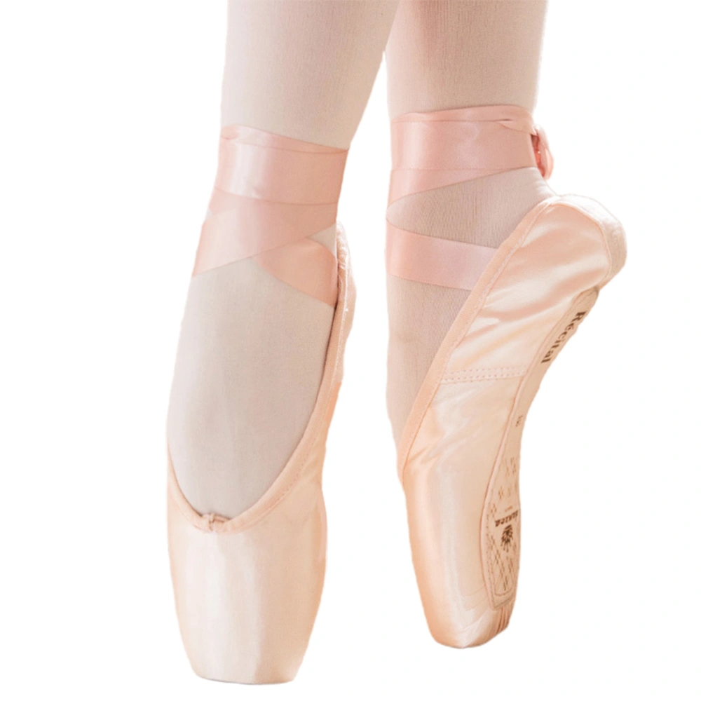 1Pair of Non-slip Ballet Shoes Full Stretch Sole Shoes Professional Dancing Shoes Size 5US,2.5UK，35.5EU,8.646Inc (Pink)