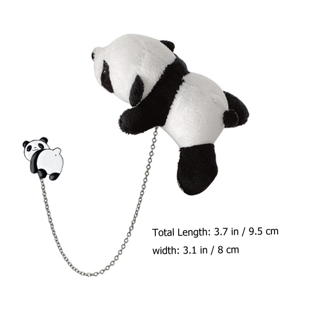 1pc Cartoon Panda Chain Brooch Chain Lapel Pin Badge Lovely Corsage Accessories