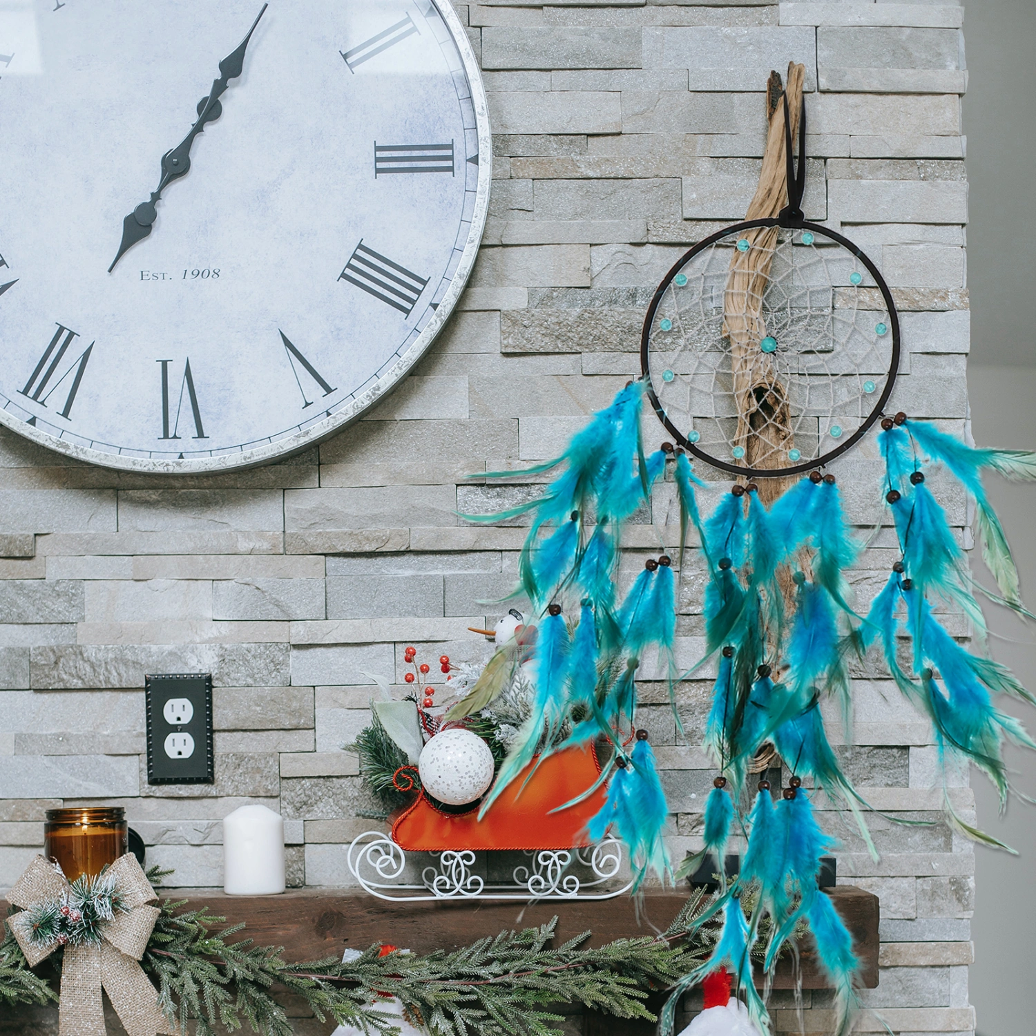 1pc Dream Catcher Handmade Feather Dreamcatcher Wall Hanging Dream Catcher