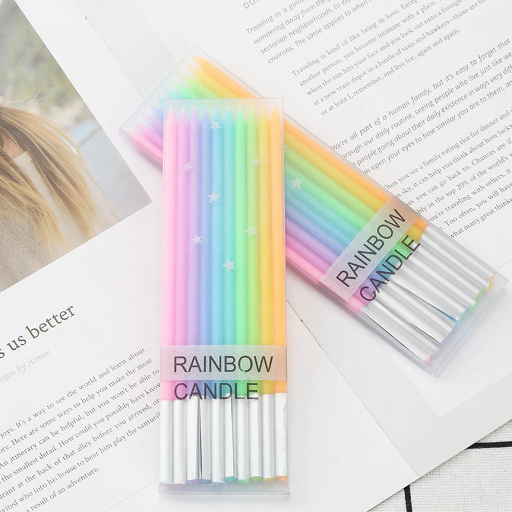 50pcs Colourful Cake Candles Party Festival Supplies Lovely Birthday Candles Wedding Candle