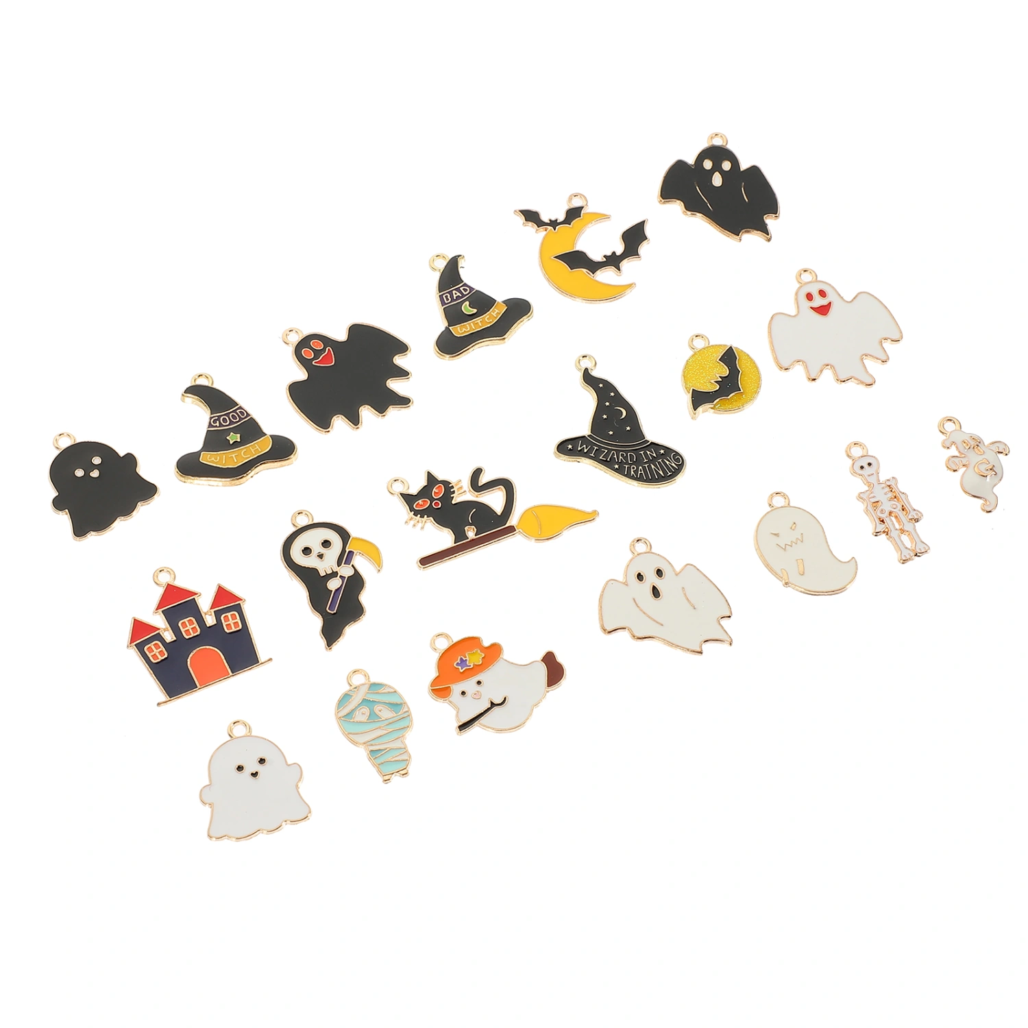 19pcs Halloween DIY Jewelry Charms DIY Bracelet Charms Jewelry Making Materials Mixed Style