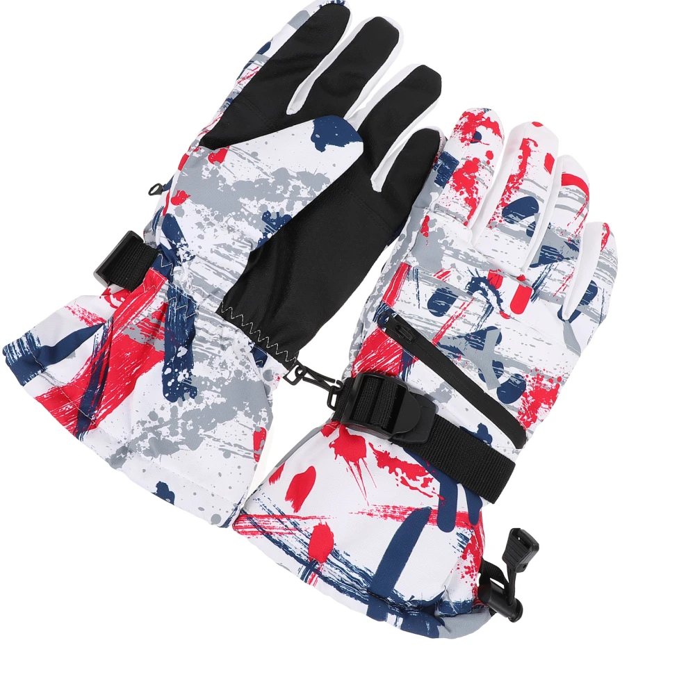 1pair Winter Skiing Gloves Waterproof Outdoor Gloves Practical Windproof Gloves