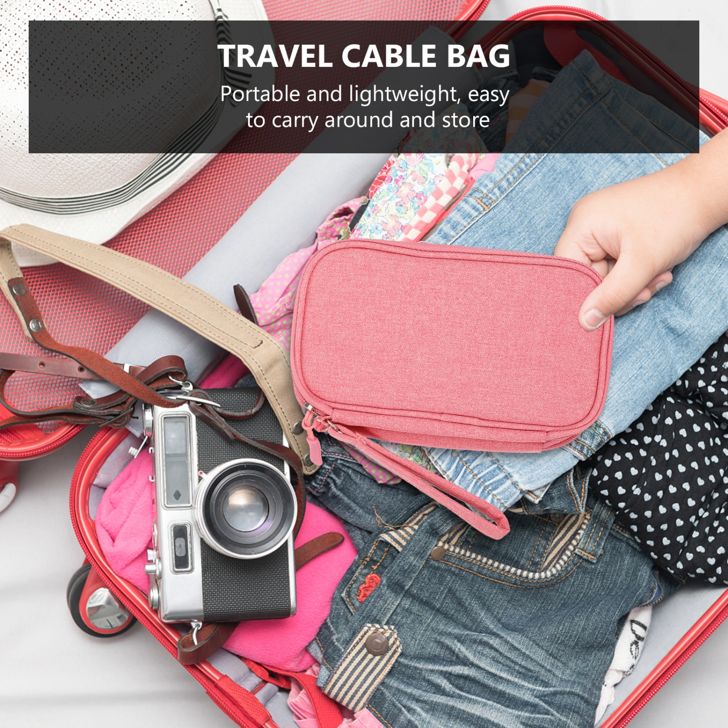 1Pc Electronics Organizer Travel Cable Bag Electronic Accessories Carrying Case