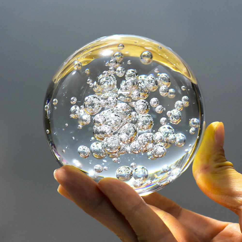 1pc Bubble Crystal Ball Transparent Ball Rockery Decoration Artistic Adornment Creative Gift 6cm