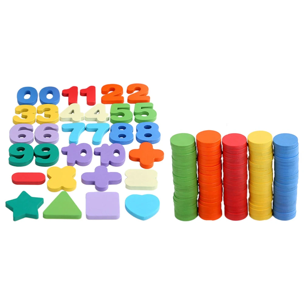 1 Set of Kids Arithmetic Round Disc Intelligence Development Toy Kids Plaything