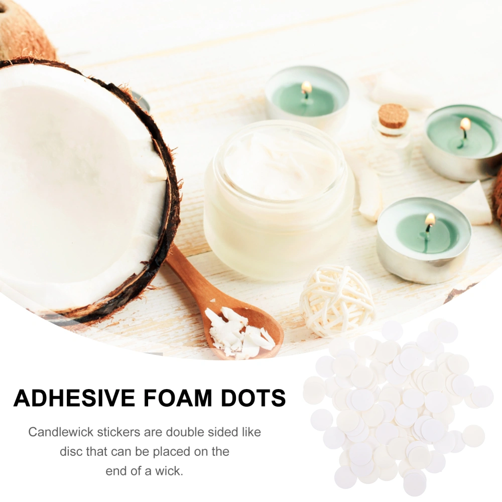 100Pcs Adhesive Foam Dots Practical Candle Wick Stickers DIY Candle Making Accessories