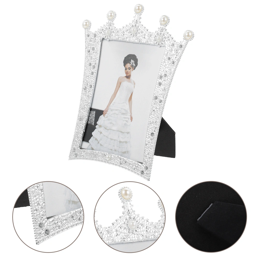 Pearl Picture Photo Frame Crown Design Photo Frame Decor Desktop Photo Frame