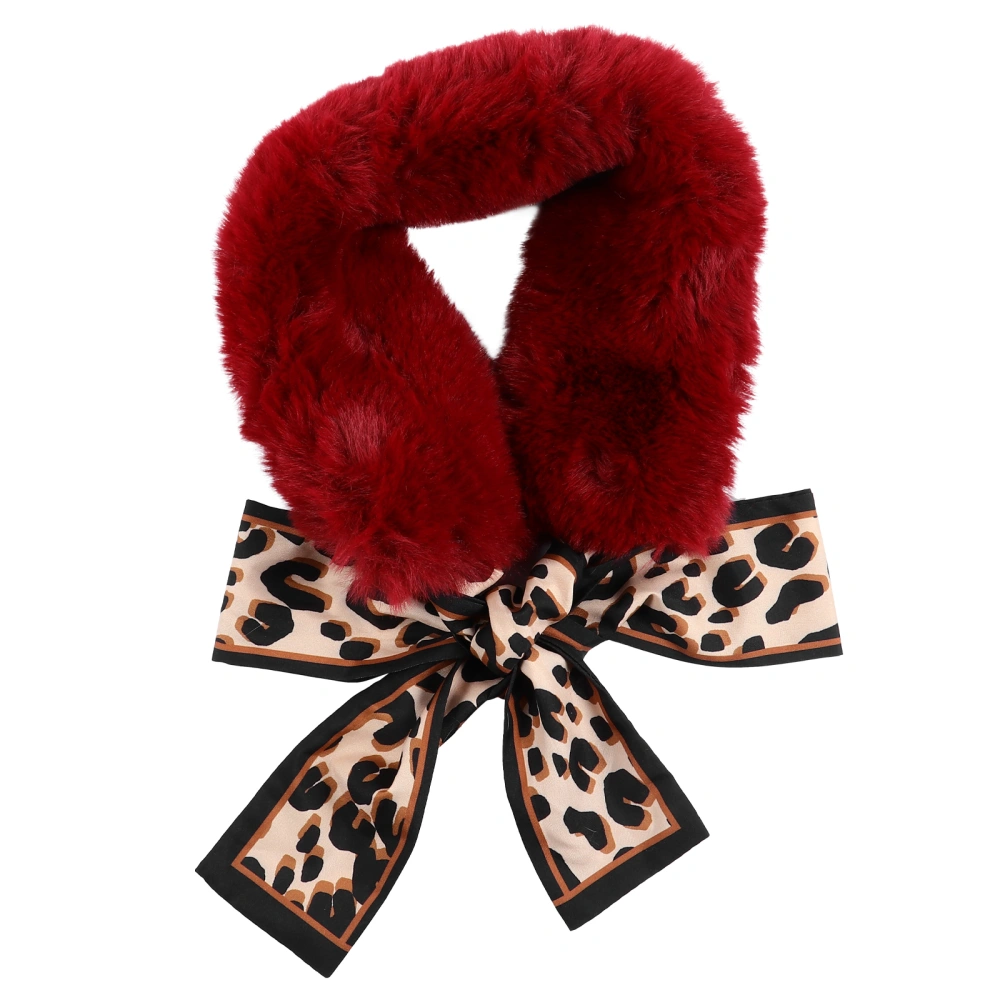 1pc Imitation Rabbit Hair Scarf Warm Plush Neck Collar for Autumn and Winter