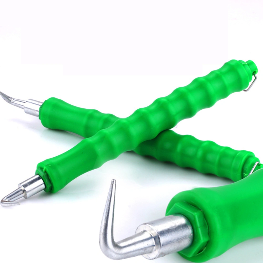 1Pcs Semi-automatic Wire Heavy Duty Rebar Ties Tool Pull Tie Wire Rubber Grip Handle Reduce Fatigue (Green)