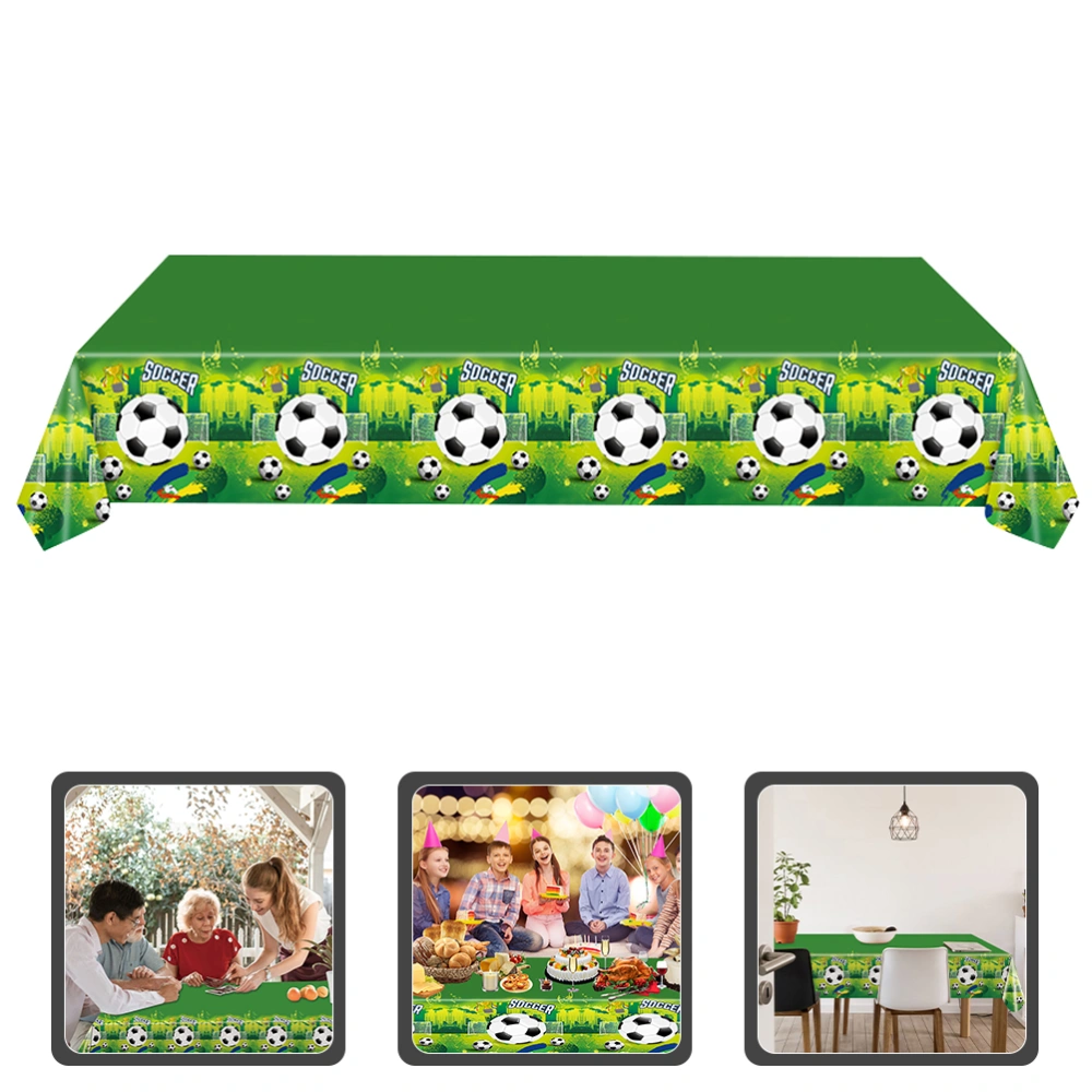 3pcs Disposable Tablecloth Table Runner Football Pattern Buffet Table Cloth