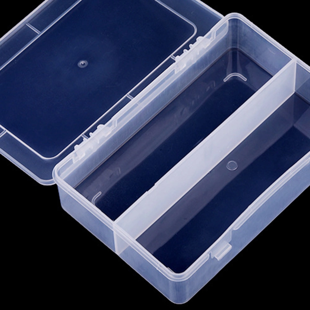 2PCS 2 Grids Multifunctional Cosmetic Storage Organizer Manicure Tools Container Jewelry Earring Components Case Box