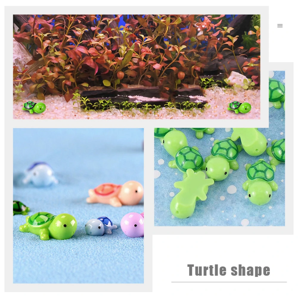 10Pcs Micro Landscape Miniature Turtle Figurines Micro Turtle Statues Doll House Turtle Decor