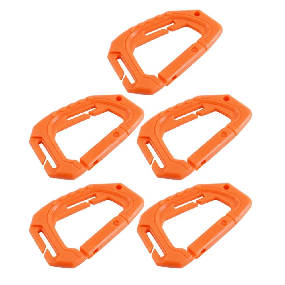 10pcs Outdoor Mountaineering Buckles High Strength D-Ring Carabiner Snap Clip Hook for Camping Hiking Climbing (Random Color)