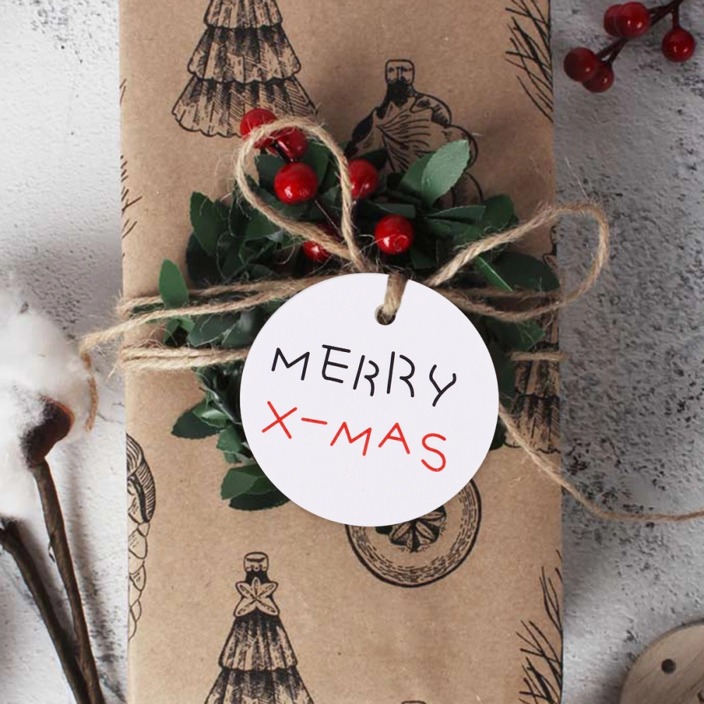 200pcs Christmas Elements Design Hanging Paper Tags Gift Tags Xmas Present Tags