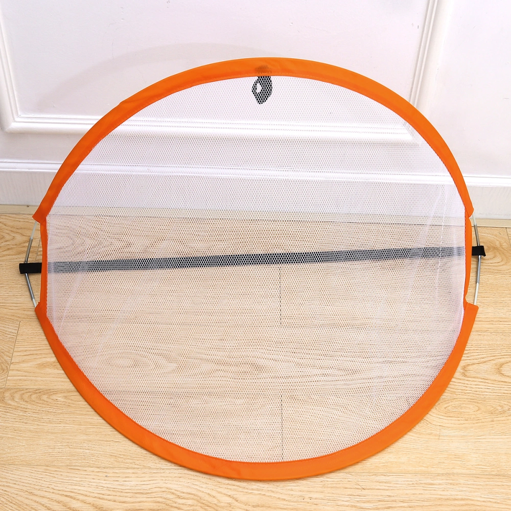 Mini Kids Football Door Toy Portable Folding Soccer Goal Net Kids Outdoor Training Door Game Toy (Orange)