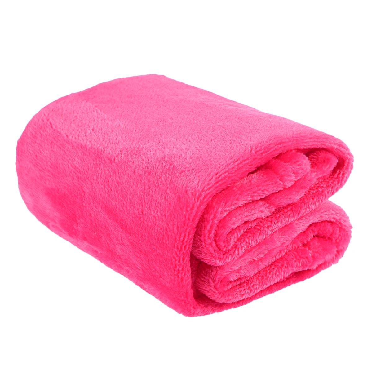 Gorgeous Flannel Fleece Pet Blanket Cozy Towel Solid Color Pet Blanket(Rosy)