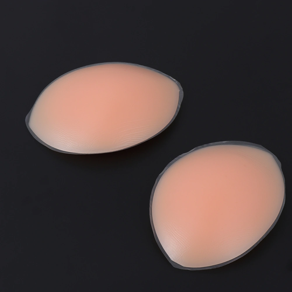 2pcs Silicone Breast Pad Silicone Insert Chest Pad Invisible Bra Padding (Abalone Skin Color)