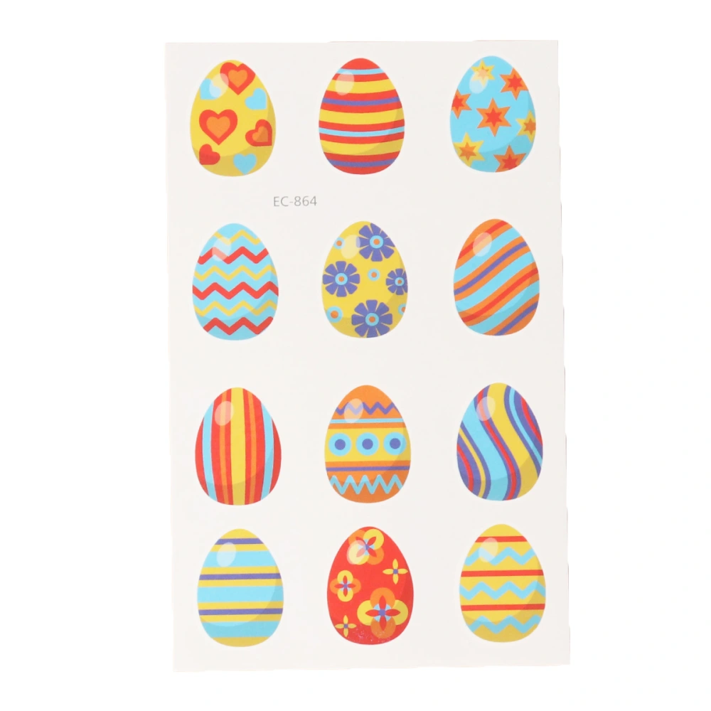 10pcs Stickers Easter Creative Egg Water-Proof Stickers Funny Body Decor Sticker for Kid Child Baby