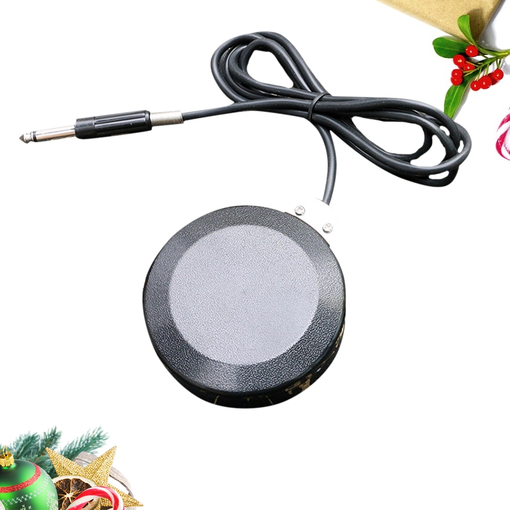 Machine Foot Pedal Professional High Resilience Switch Round Plastic Foot Switch Foot Pedal (Black)