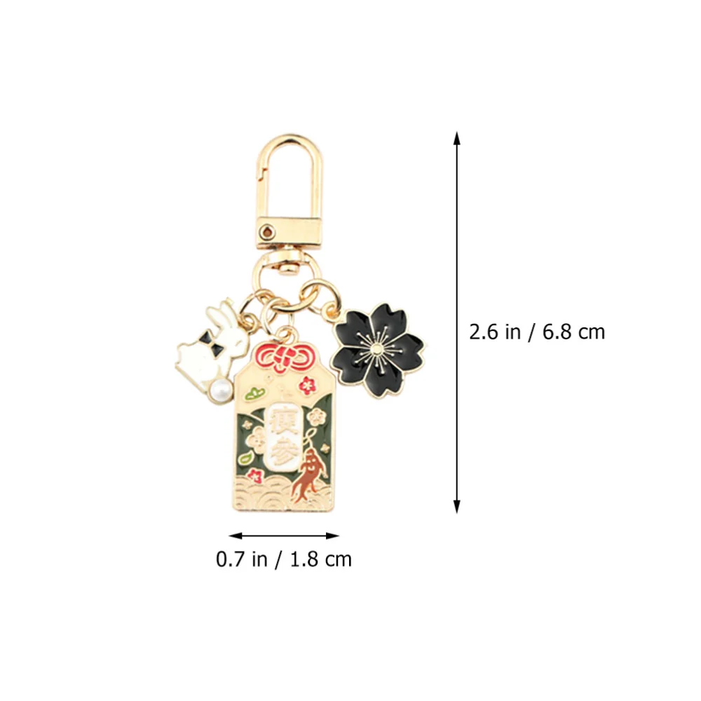 4pcs Japanese Sakura Style Key Chains Japanese Style Keychains Decorative Cherry Blossoms Key Ring Hanging Pendants