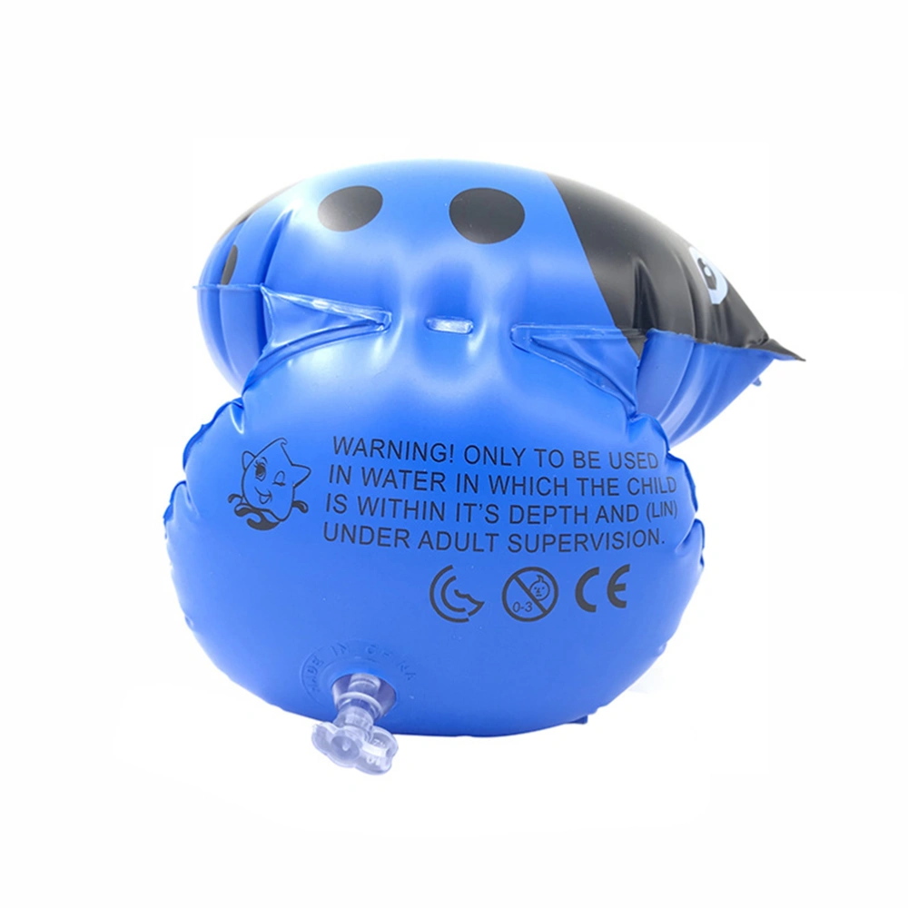 2 Pcs Swimming Arm Circle Safe Thicken Double Airbag Swim Float Ring Ladybug Design Inflatable Swiming Ring for Kids