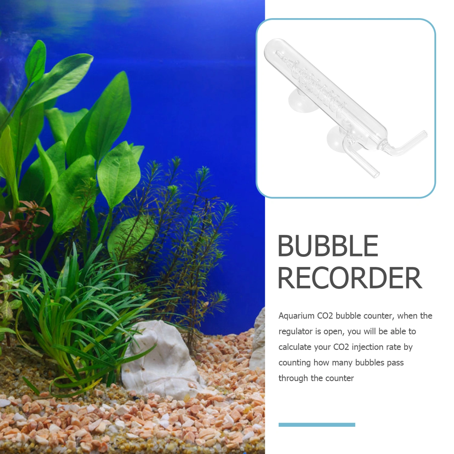 1pc Carbon Dioxide Gauge Meter Aquarium CO2 Bubble Counter Aquarium Supply