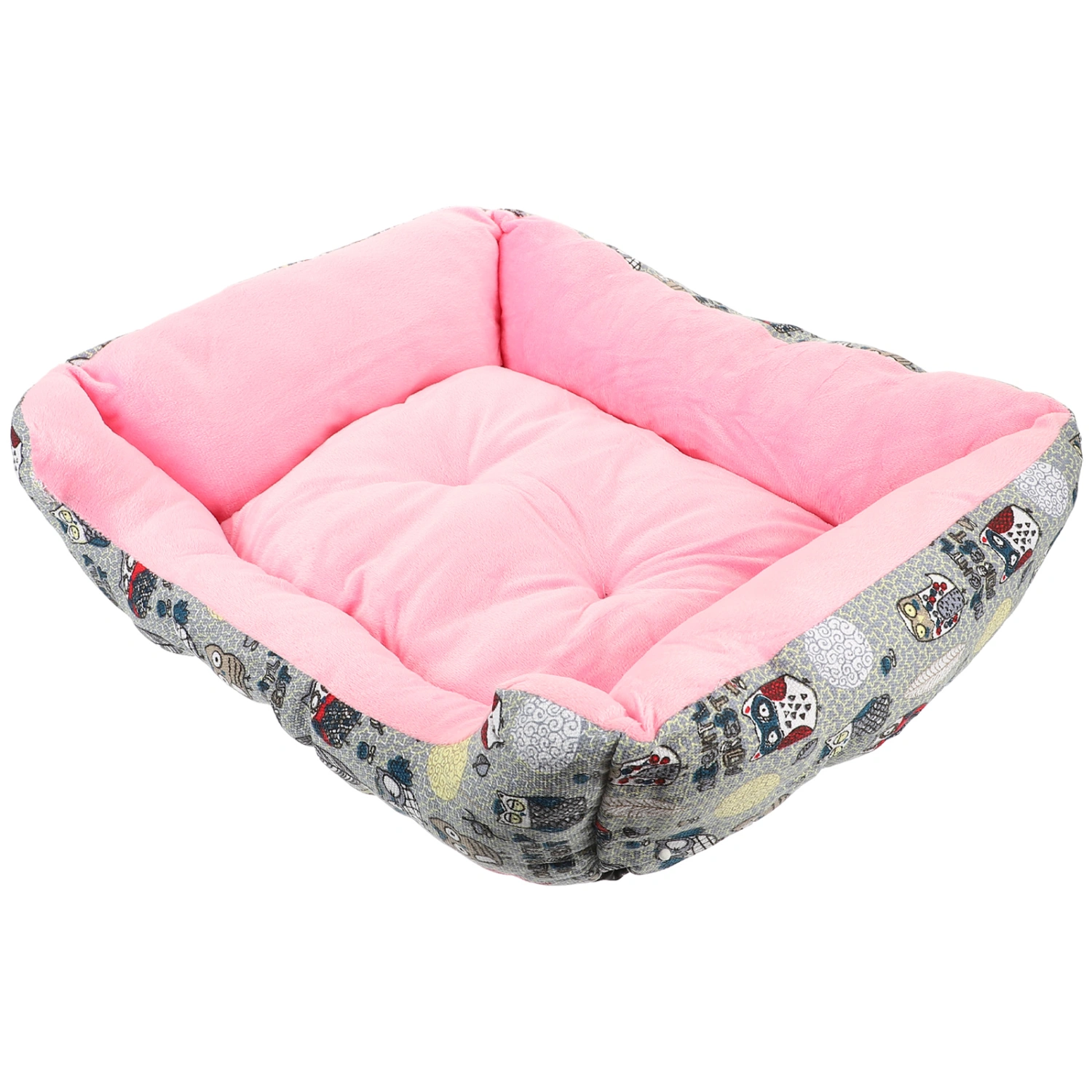Pet Bed Floor Mat Thickened Bed Comfort Short Plush Pad Puppy House Nest Winter Supplies for Home Shop (Yellow)
