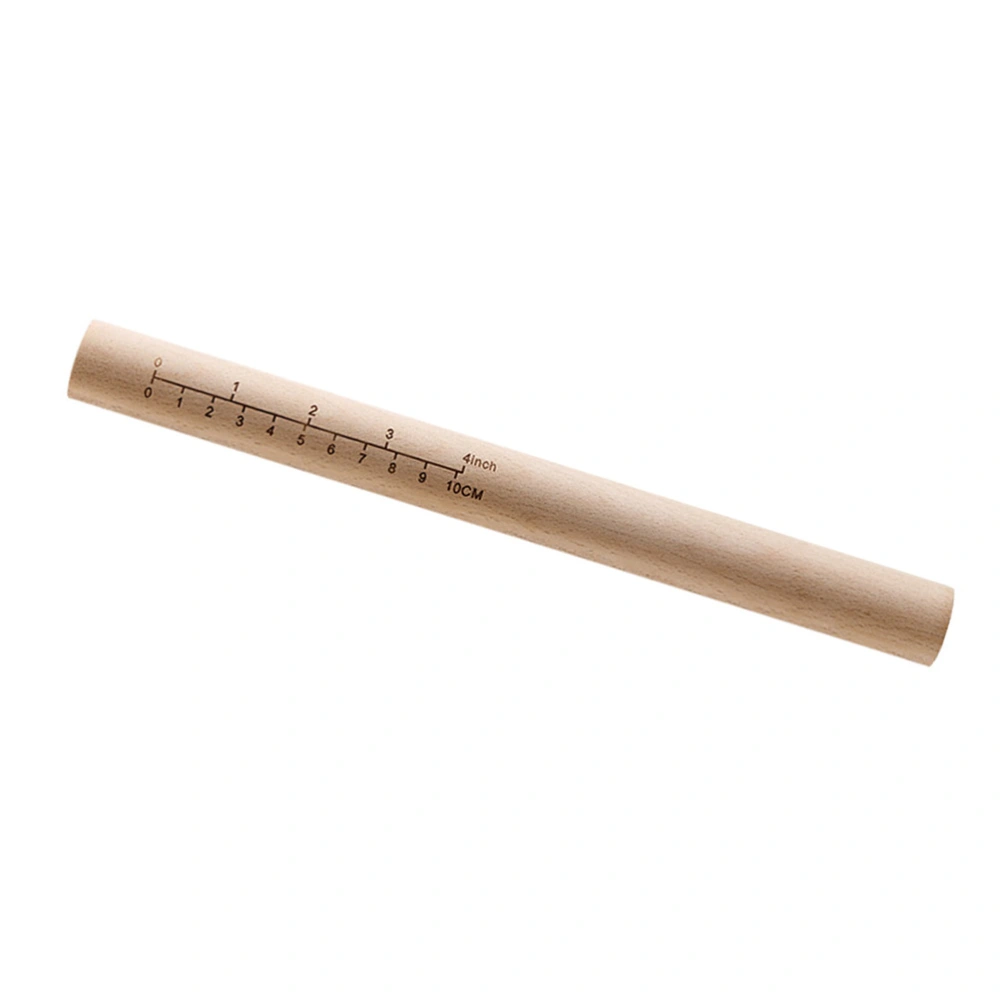 Beech Rolling Pin with Scale Dumpling Wrapper Roller Non-stick Dough Rolling Stick Kitchen Tool