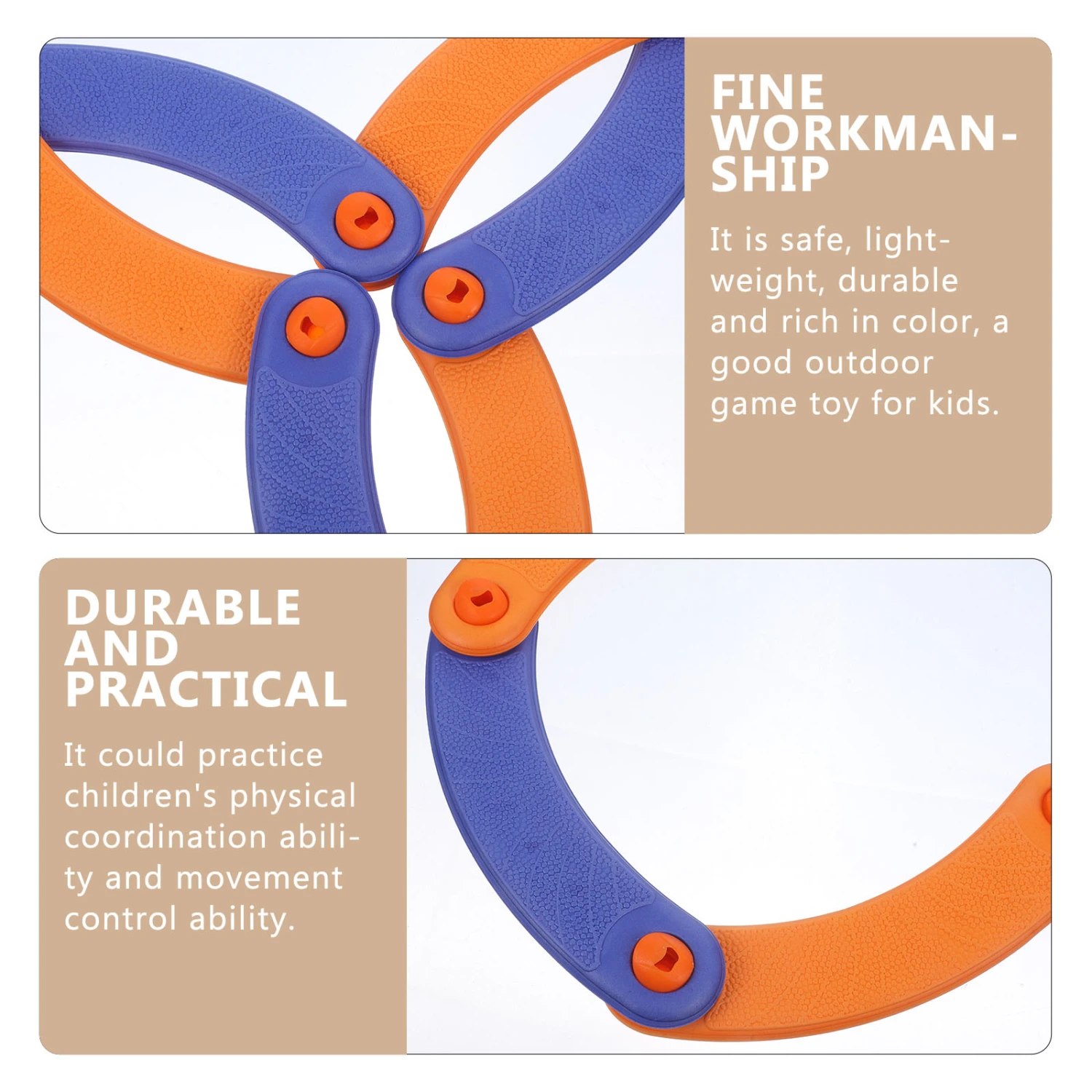 1Pc Foldable Boomerang Variable Flying Ring Outdoor Boomerang Sports Toy (Blue)