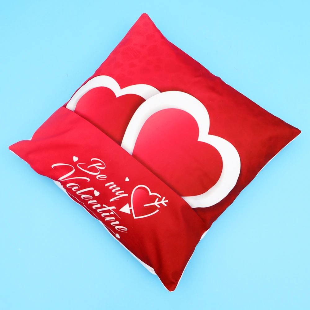 Love Heart Pattern Pillowcase Romantic Throw Pillow Cover Cushion Cover for Valentines Day Party (Style 11)