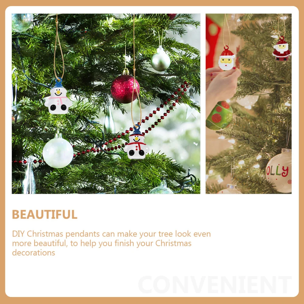 10pcs Christmas Cartoon Shaped Bells Tree Hanging Ornament Metal Bells