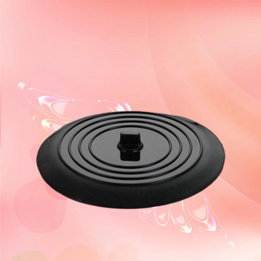 Round Drain Plug Bathroom Drain Cover Sewer Cover Deodorant Plug Round Floor Drain Deodorizer Black