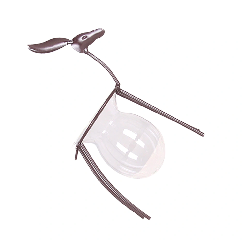 Deer-shaped Iron Display Stand Classic Planter Flower Pot Stand Holder Iron Pothook Stand (L，Without Plant)