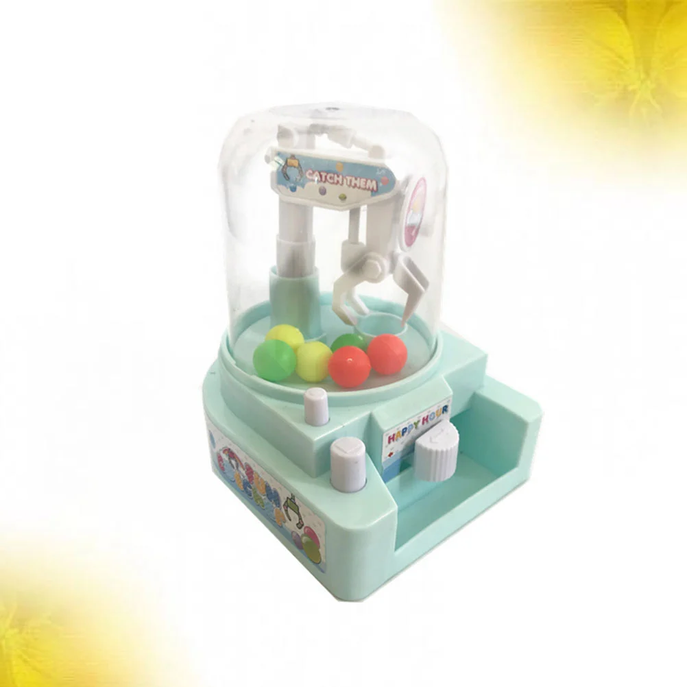 1pc Candy Catcher Toy Mini Mechanical Arm Small Ball Crane Machine Handheld Catch Toy (Sky-blue)