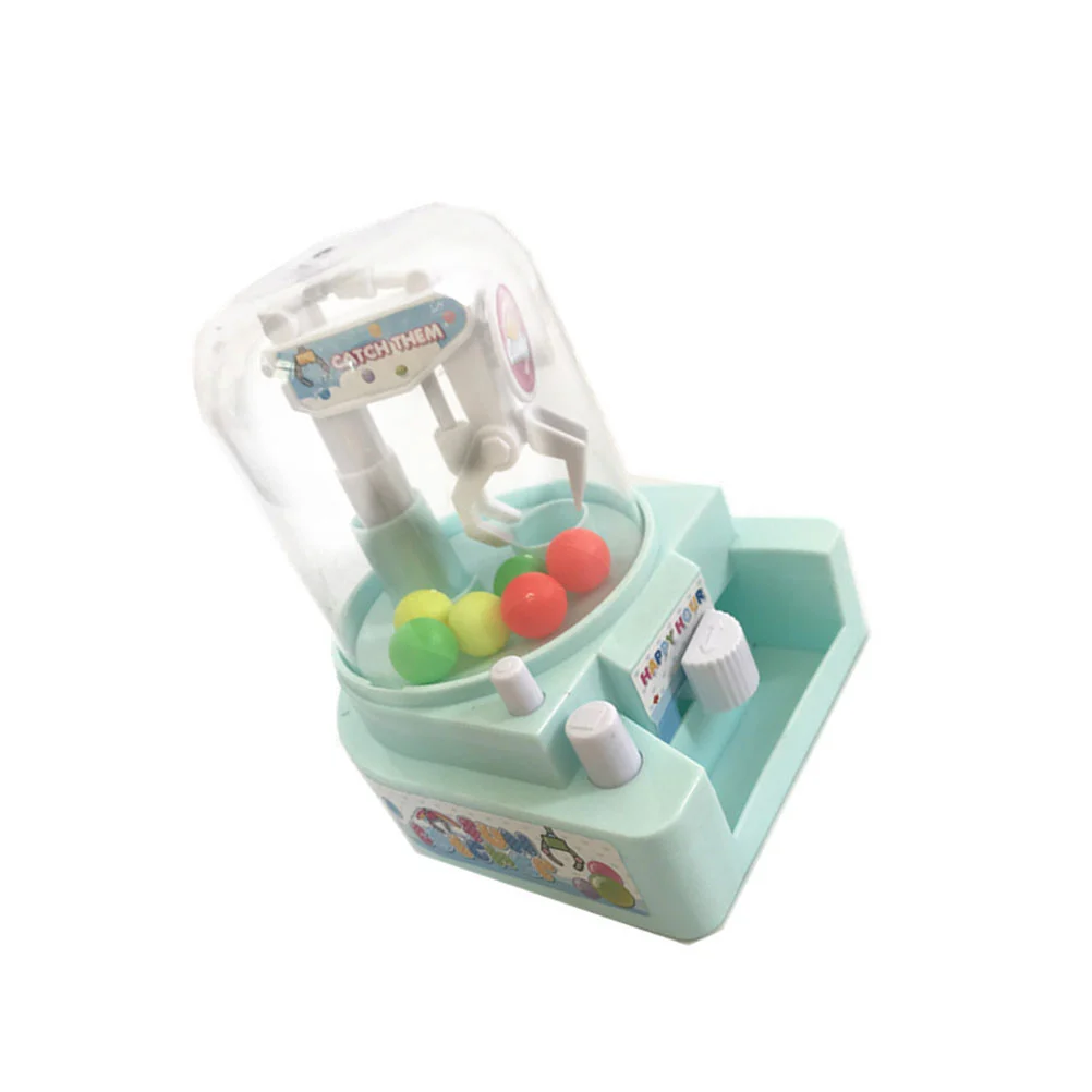 1pc Candy Catcher Toy Mini Mechanical Arm Small Ball Crane Machine Handheld Catch Toy (Sky-blue)