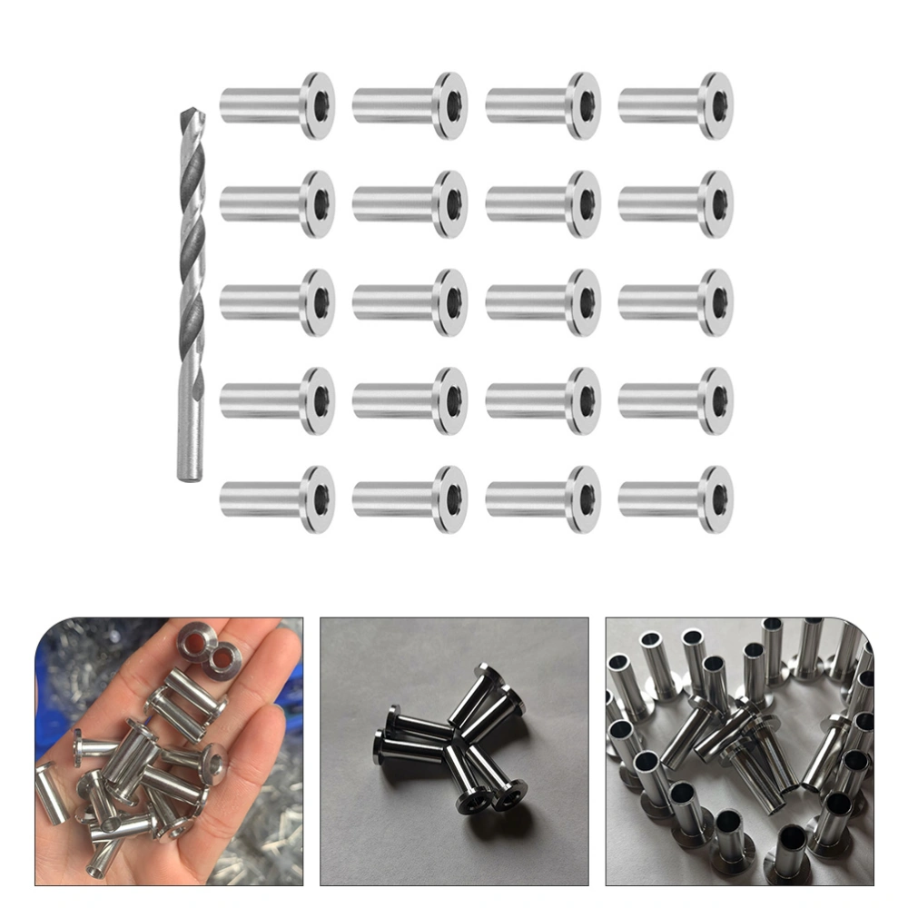 80pcs Invisible Turnbuckle Kit Deck Cable Protector Sleeves for 1/8 " Deck Stair Wood Post