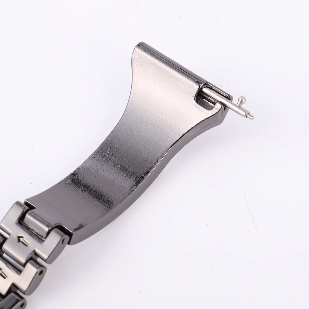 46mm Metal Watch Band Rhinestone Chain Strap Fashion Watch Bracelet Replacement Compatible for S3 Galaxy Watch (Black)