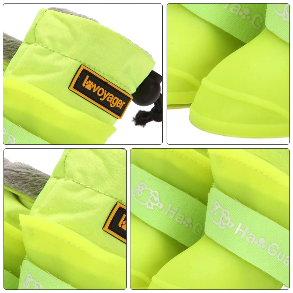 4 Pcs Pet Rainshoes Waterproof Silicone Pet Shoes Anti-slip Rain Shoes