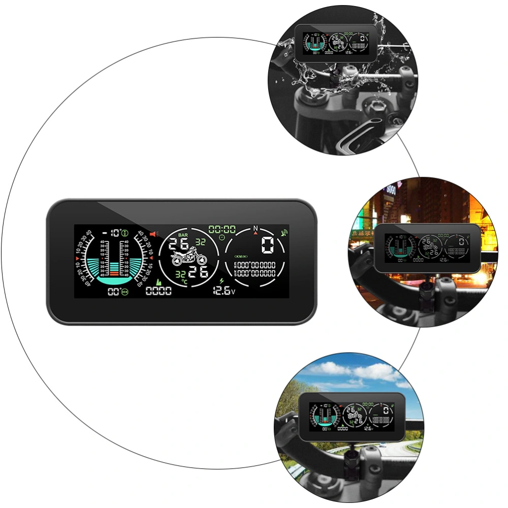 1 Set Universal Motorcycle Head Up Display TPMS Monitor Tire Pressure Detector