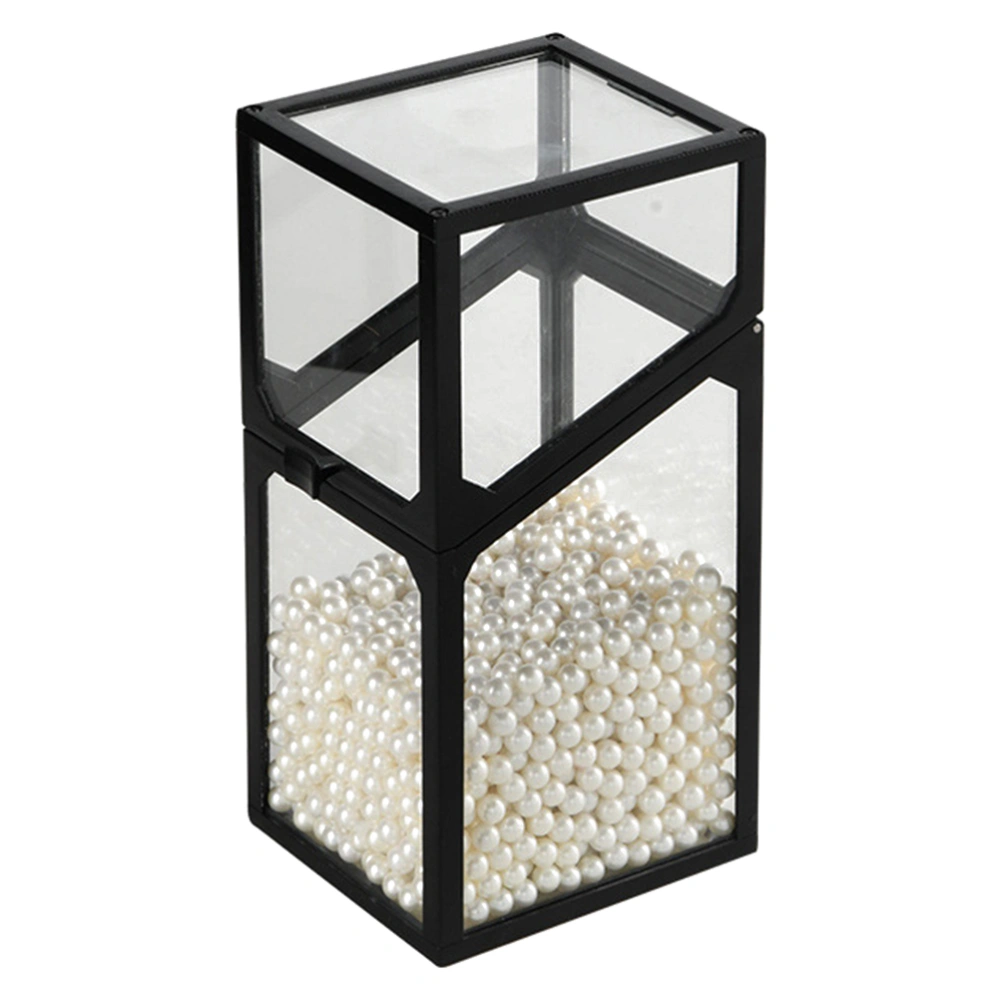 1Pc Makeup Brush Bucket Decorative Cosmetic Brush Storage Container with Pearls