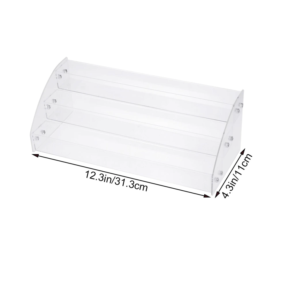 Multilayer Storage Box Transparent Beauty Item Organizer Nail Polish Sample Display Shelf (3 Layers)