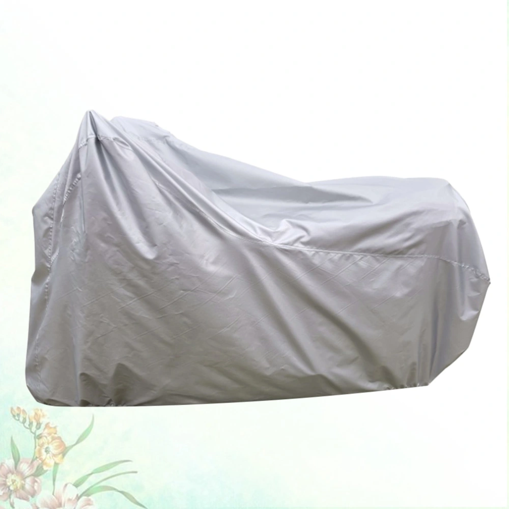 1PC Waterproof Bike Cover Motorcycle Dustproof Cover Silver-coated Polyester Cloth Multi-purpose Protective Cover for Bike Use (Silver Size M)