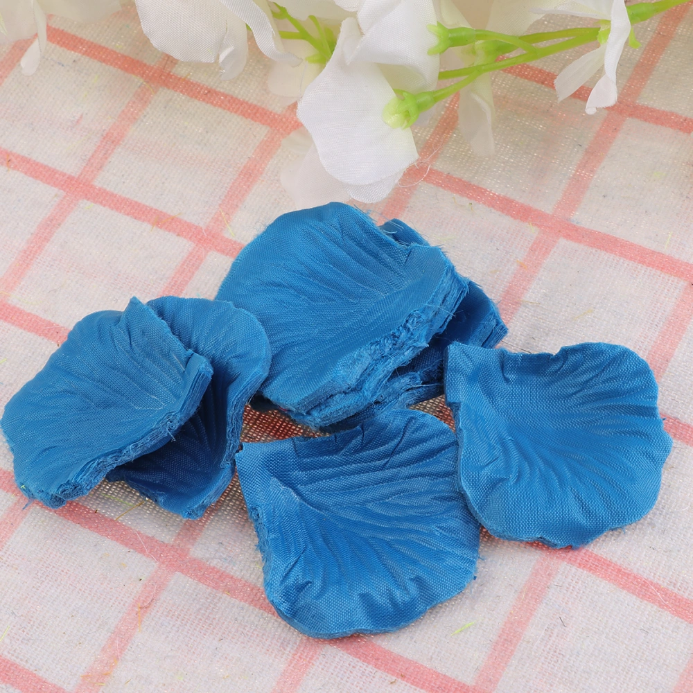 1000pcs Simulation Silk Rose Petal Flower Petals Artificial Rose Flowers Lifelike Reusable Simulation Flowers for Valentine Party Wedding Marriage Party Decoration(Blue)