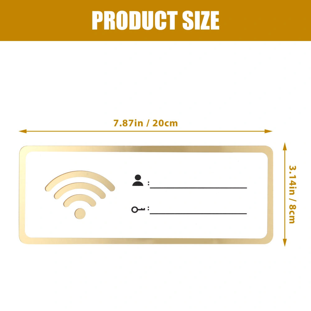 Acrylic Wifi Sign Rewritable Account and Password Wifi Sign for Public Shop