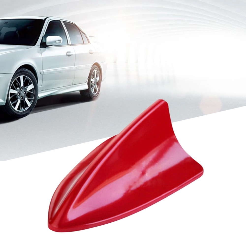 Universal Auto Car Shark Fin Style Roof Antenna Aerial FM AM Radio Signal for Nissan Skoda (Red)