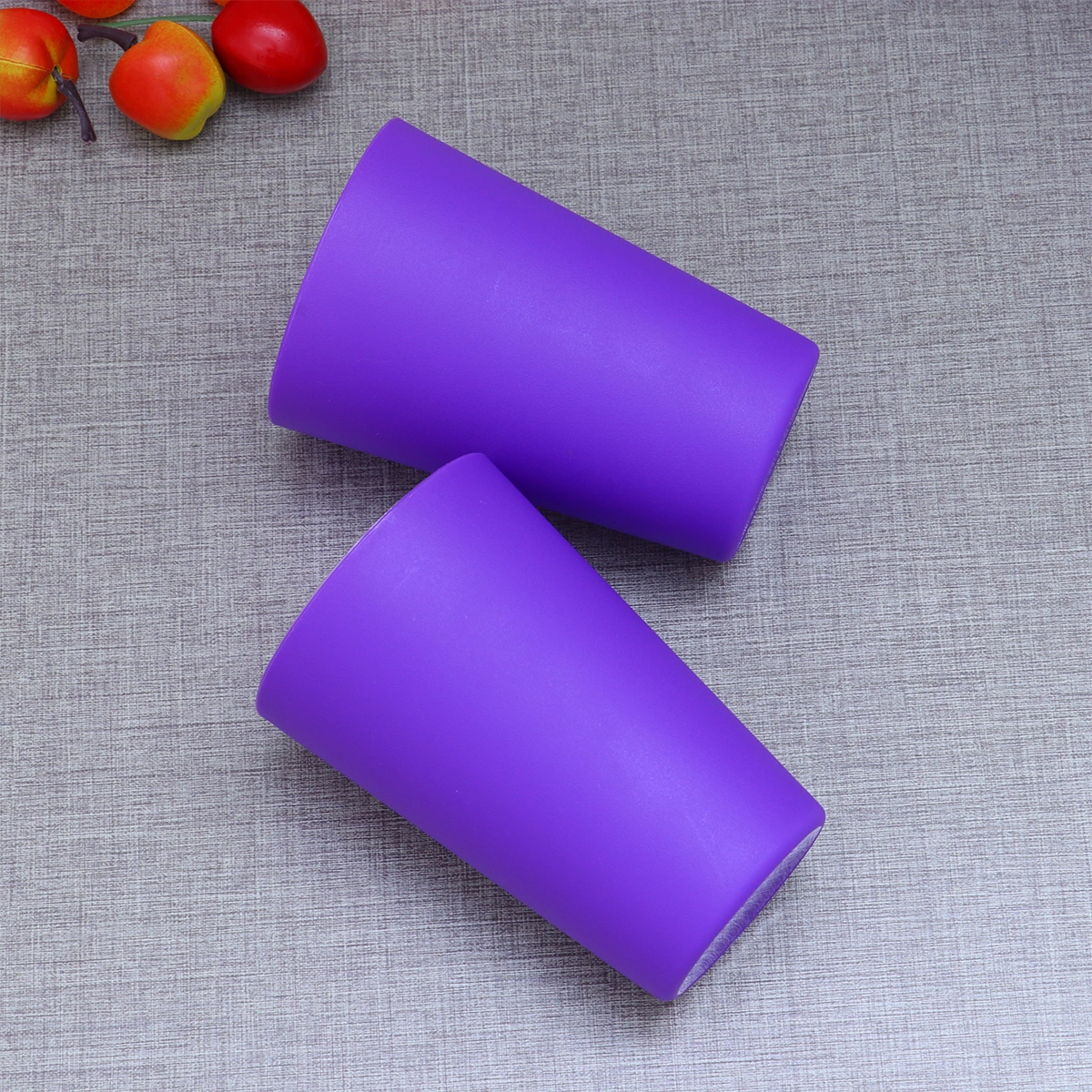 12pcs Plastic Cup Juice Cups Party Thickness Cups Drinking Cups Party Supplies Stacked Cup Purple