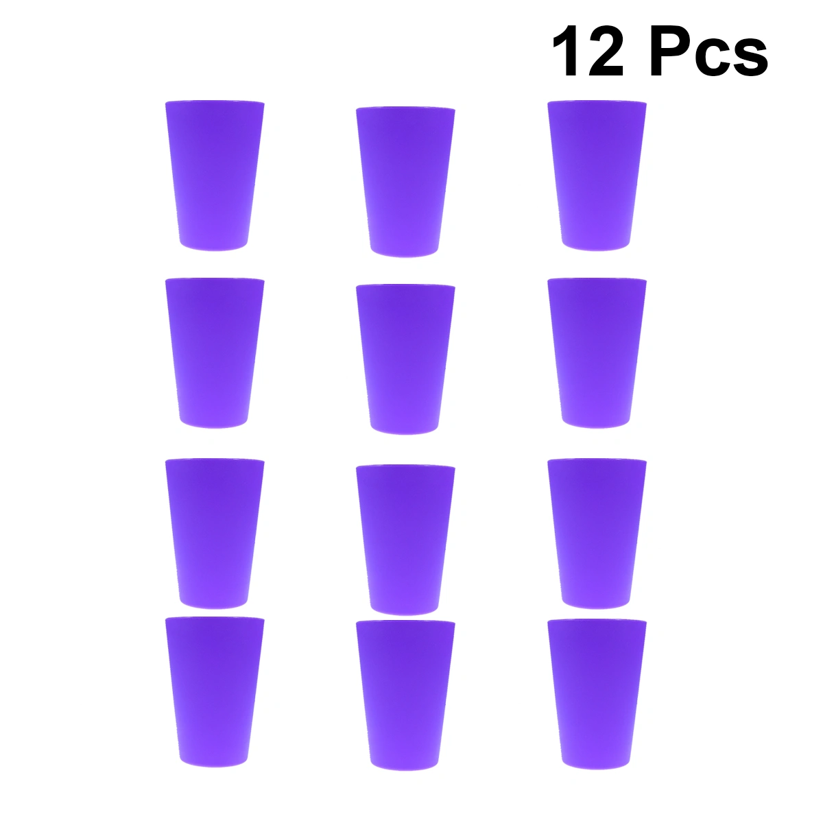 12pcs Plastic Cup Juice Cups Party Thickness Cups Drinking Cups Party Supplies Stacked Cup Purple