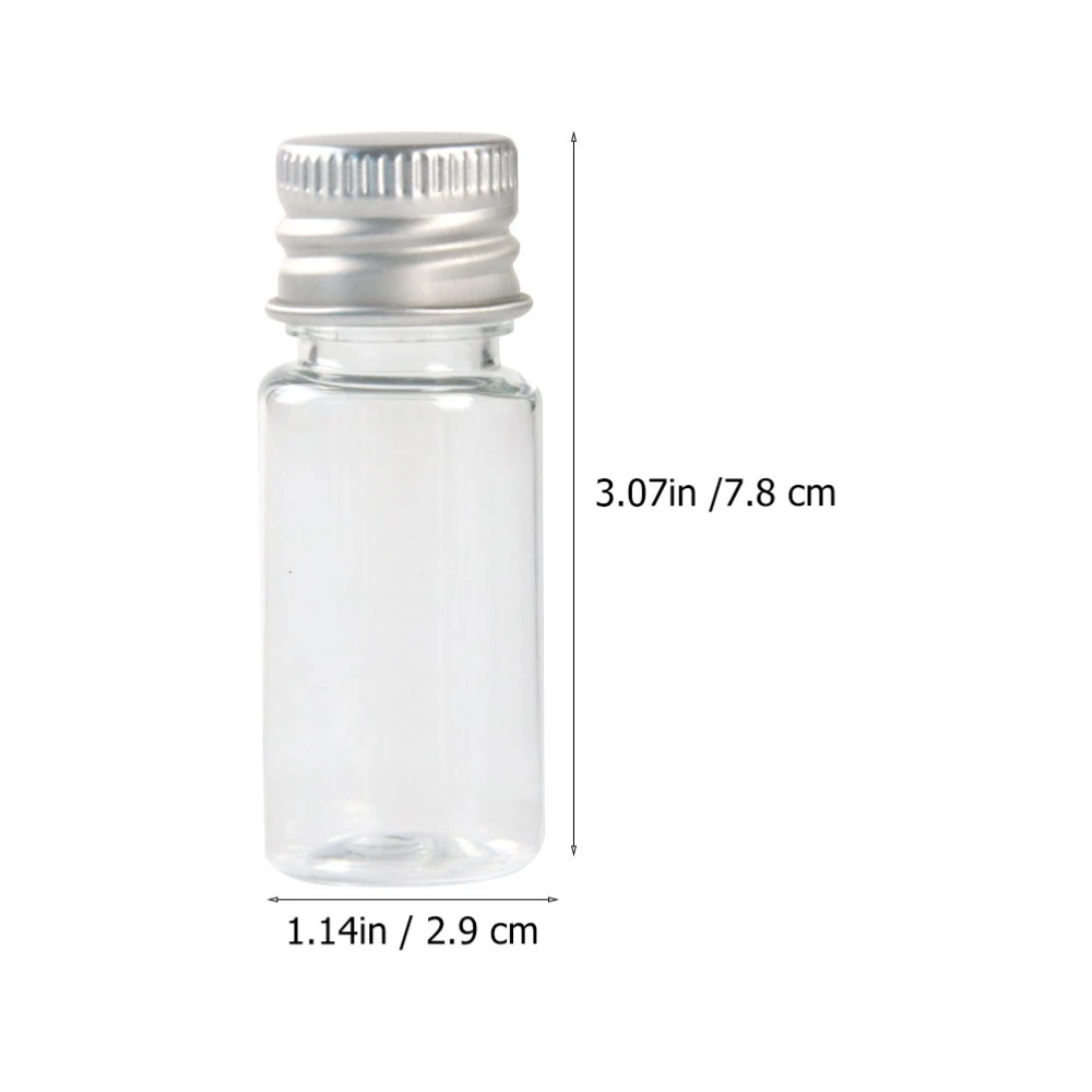 5pcs Transparent Plastic Bottles Essential Oil Bottles Refillable Empty Bottles